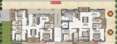  four-square-block-d Four Square Block D Typical Cluster Plan