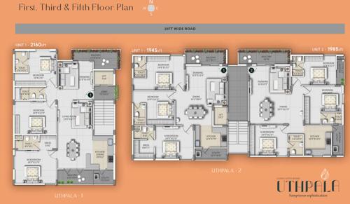  utpala-2 Canny Utpala 2 Cluster Plan From 1st To 5th Floor Expect  2nd And 4th Floor 