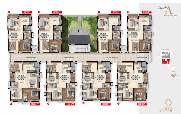  green-grandeur Block  A Typical Cluster Plan