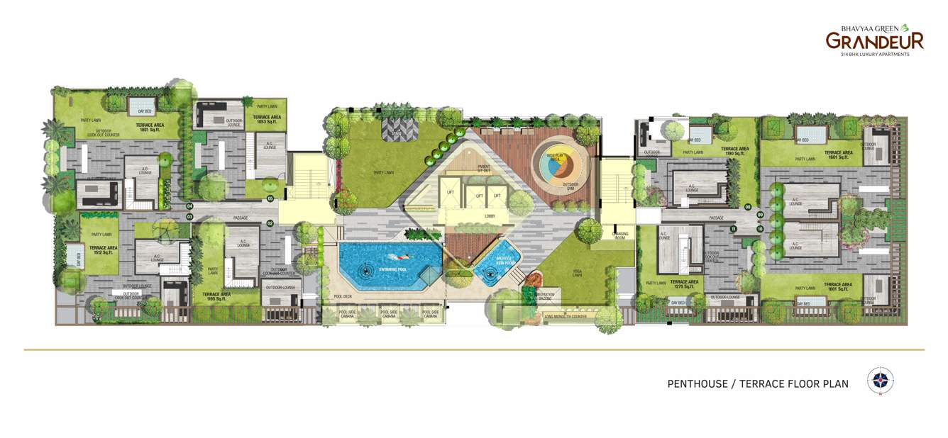  green grandeur Bhavyaa Green Grandeur Cluster Plan