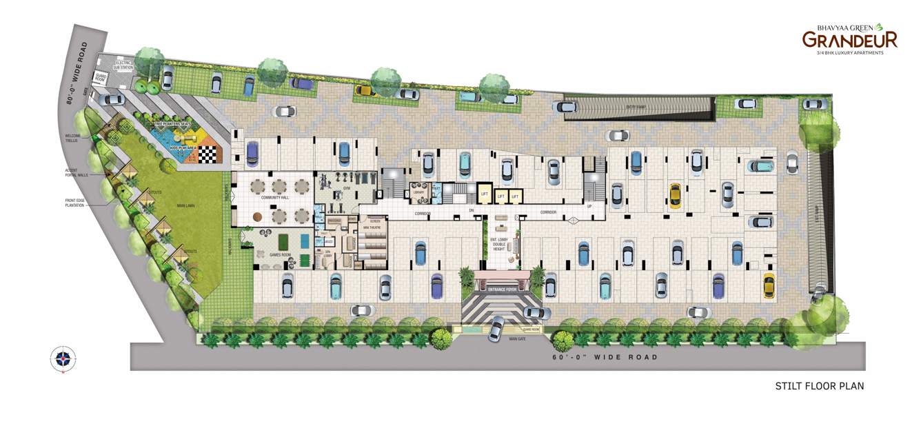  green grandeur Bhavyaa Green Grandeur Cluster Plan