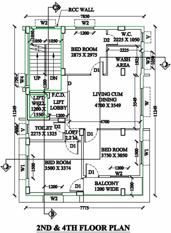  appartment Matri Appartment Typical Cluster Plan