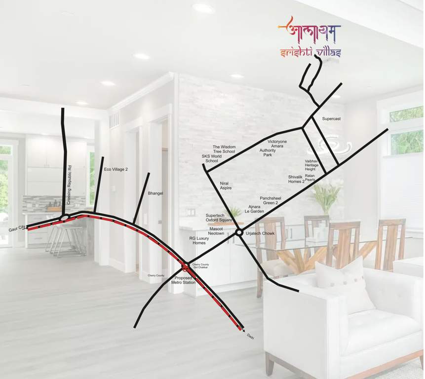  shrishti homes Location Plan