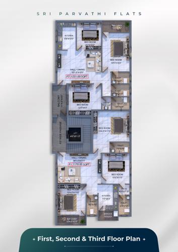  sri-parvathi-flats Sri Parvathi Flats Cluster Plan from 1st to 3rd Floor