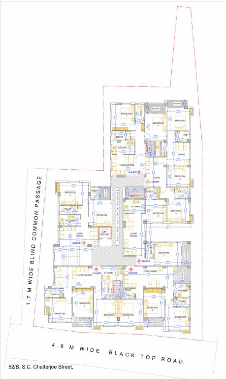  apartment Apartment Cluster Plan For Typical Floor Plan