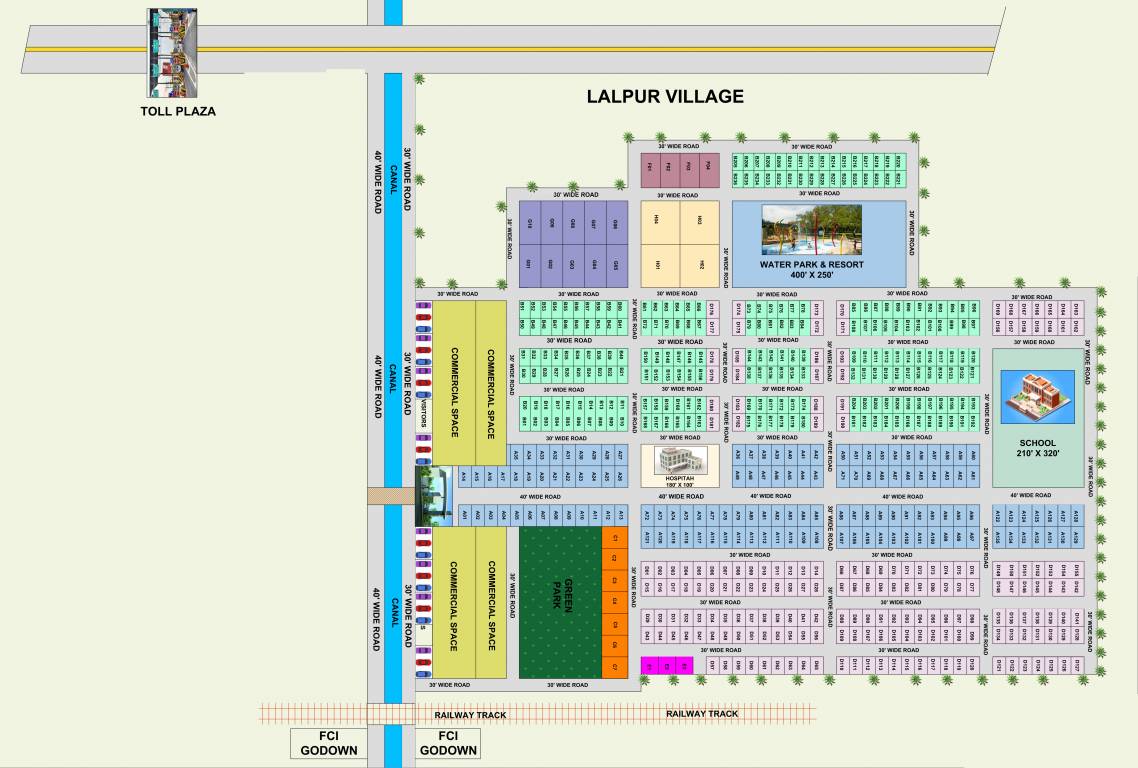  green city Layout Plan