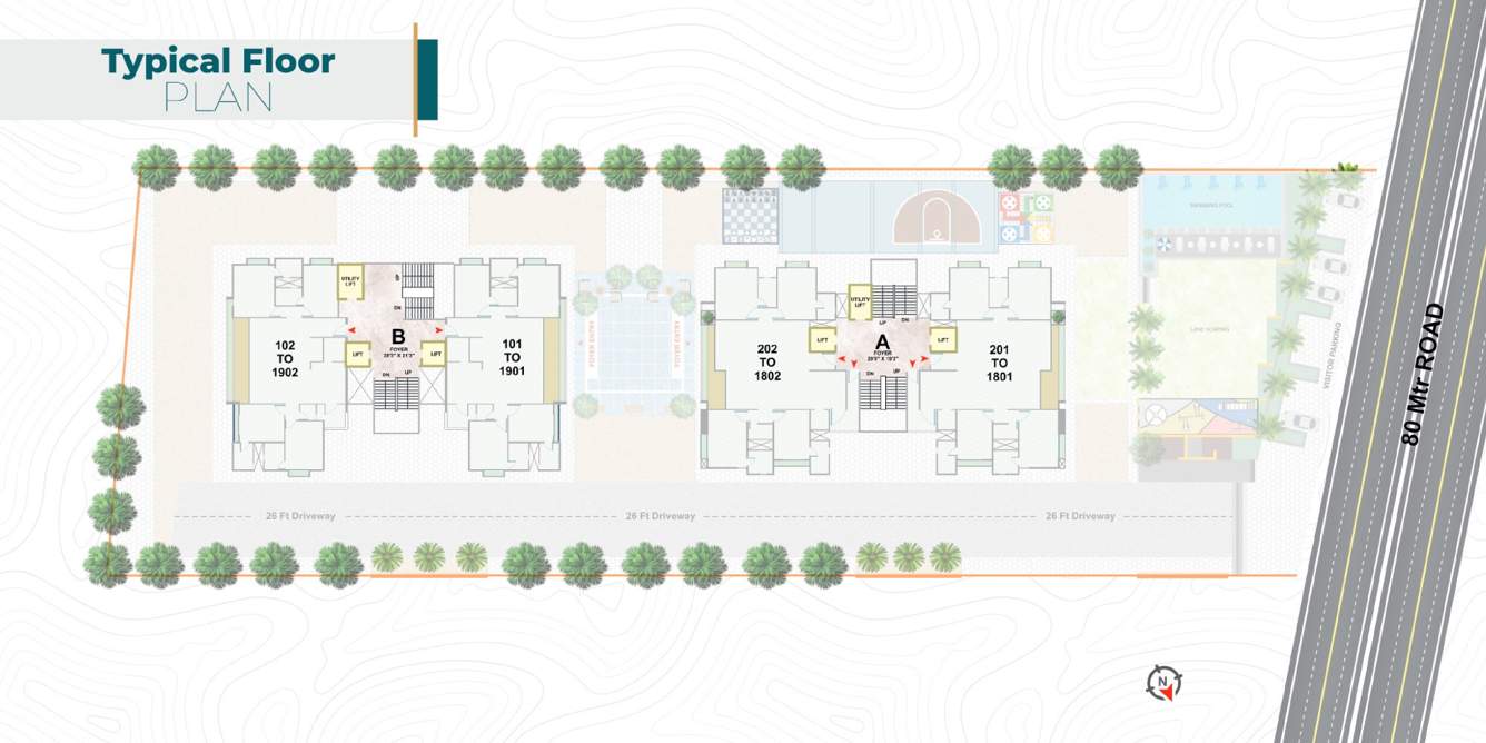  avyanna Tower 1 & Tower 2 Cluster Plan