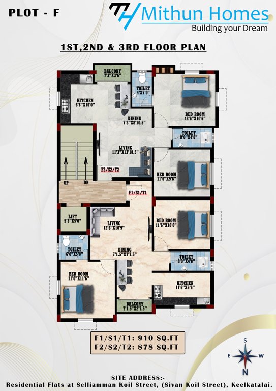 sun shine Wing F Cluster Plan from 1st to 3rd Floor