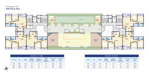 om-mangalam-path A Wing Cluster Plan for 10th Floor