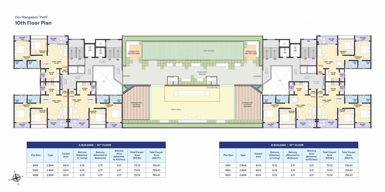  om mangalam path A Wing Cluster Plan for 10th Floor