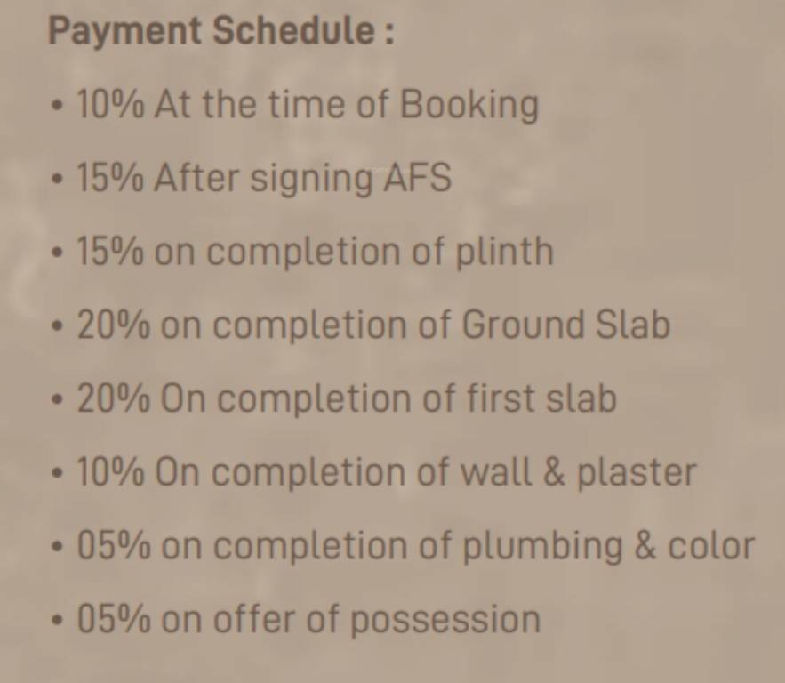 exotica Construction Linked Payment (CLP) Payment Plan