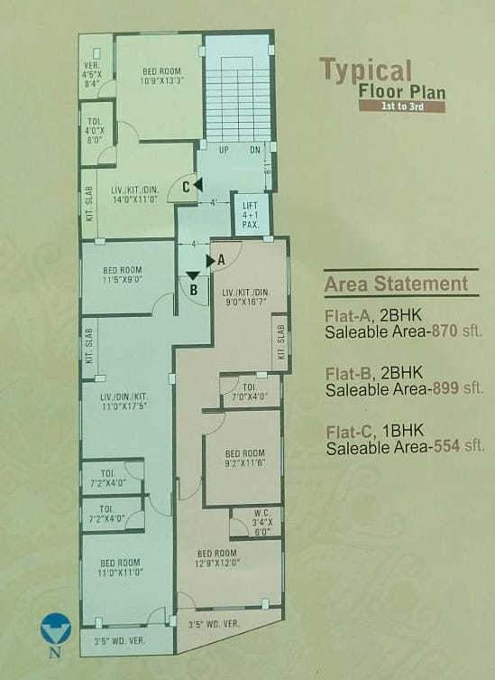  maa tara bhawan Maa Tara Bhawan Cluster Plan from 1st to 3rd Floor