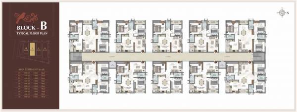  green-meadows Block B Cluster Plan for Typical Floor