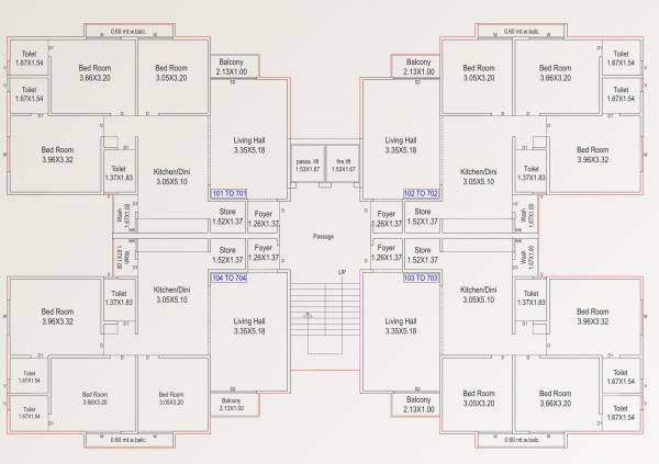  shivay-splendora Block B Cluster Plan From 2nd To 7th Floor
