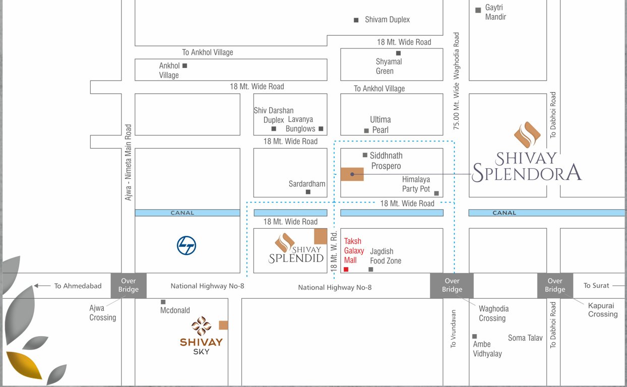  shivay splendora Location Plan