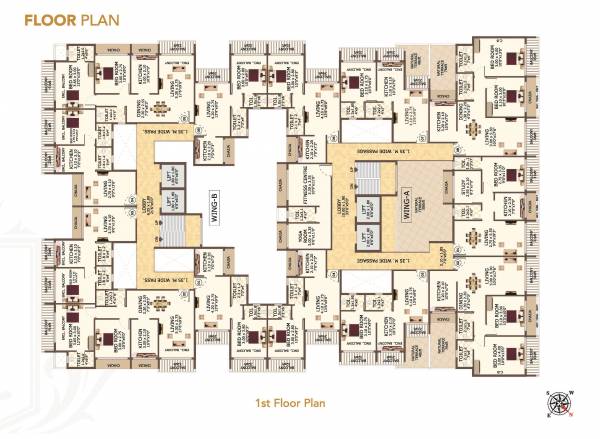  hari-priya Wing A and Wing B Cluster Plan