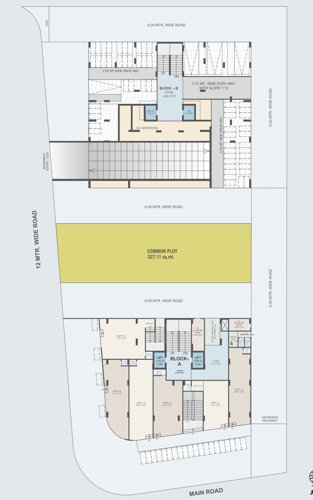  kazmain-14 Block A And B Cluster Plan For Ground Floor