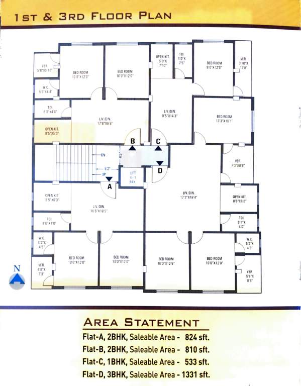  prafullarenu Prafullarenu Cluster Plan from 1st to 3rd Floor