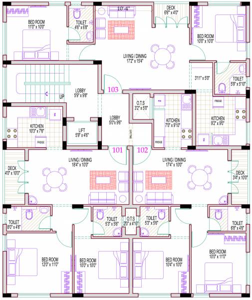  pradise Royal Pradise Cluster Plan for 1st Floor