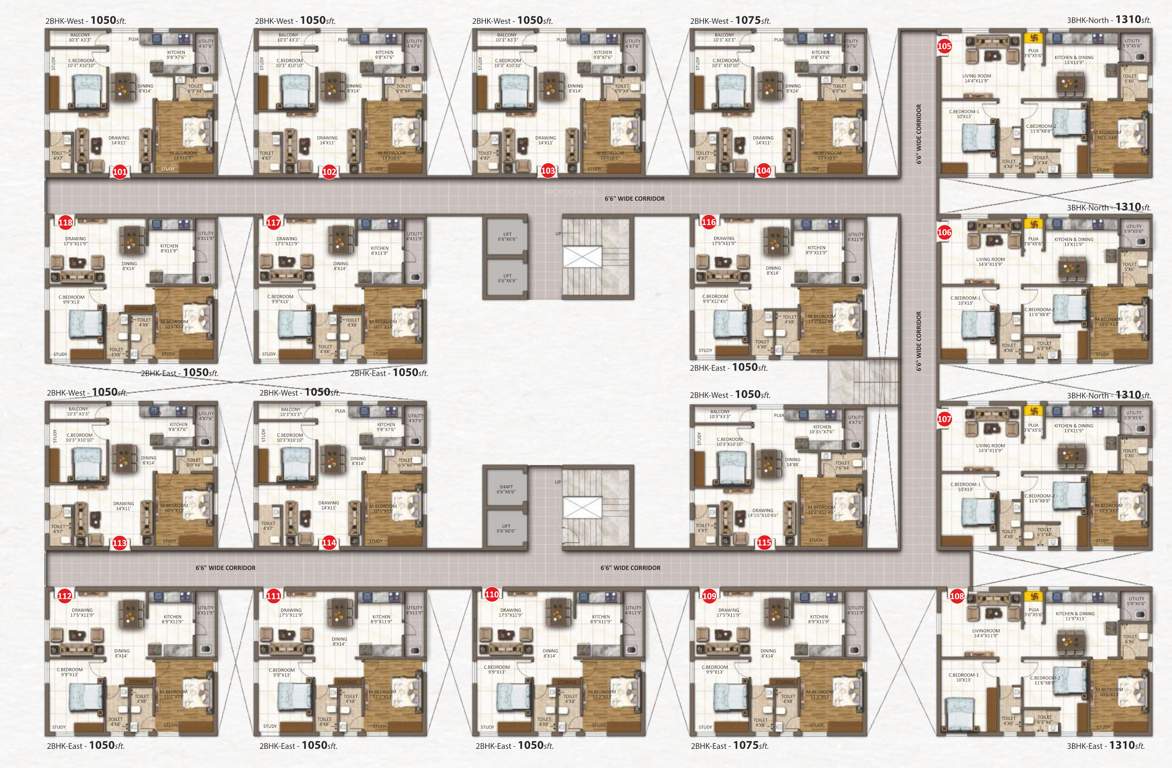  sri p chenna ramulus mahaan block b Sri P Chenna Ramulus Mahaan Block B Cluster Plan from 1st to 5th Floor
