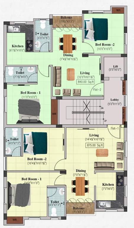  park view square Park View Square Cluster Plan For Typical Floor Plan