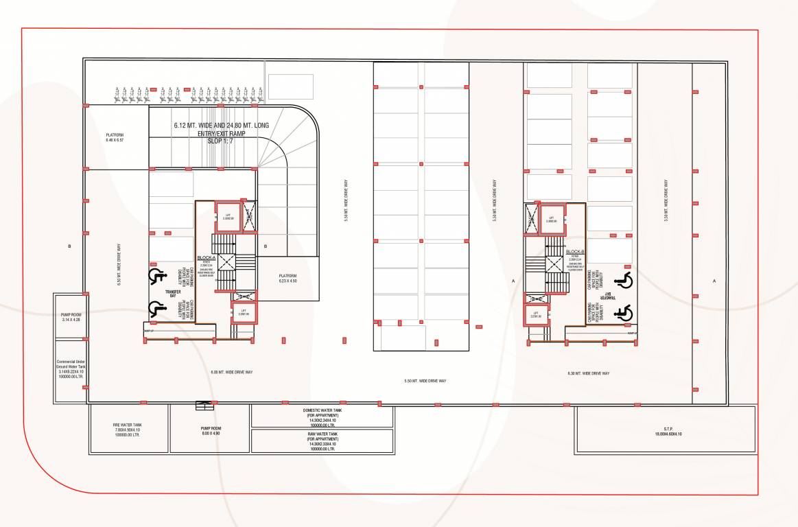  exotica Block A And B Cluster Plan For Basement 1