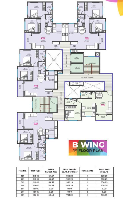  platinum city light Wing B Cluster Plan