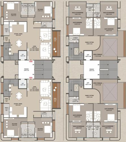 Block A,B,C Cluster Plan From 12th To 13th Floor grand-vissta Block A,B,C Cluster Plan From 12th To 13th Floor