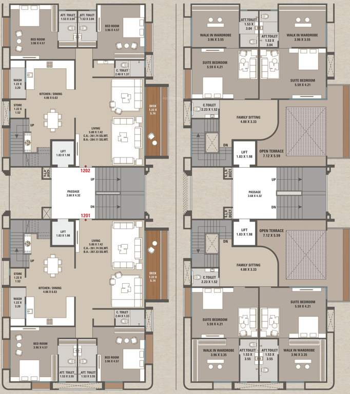  grand vissta Block A,B,C Cluster Plan From 12th To 13th Floor