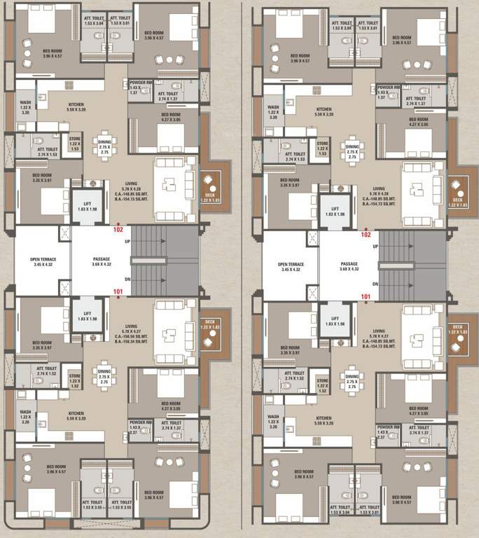  grand vissta Block A,B,C Cluster Plan From 1st To 11th Floor