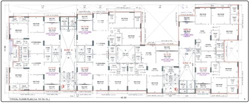  hamd-49 Block A And Block B Cluster Plan from 1st to 7th Floor