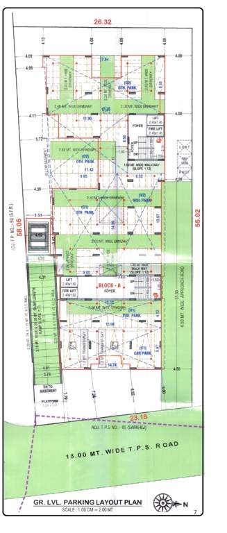  hamd 49 Block A And Block B Parking Cluster Plan for ground Floor