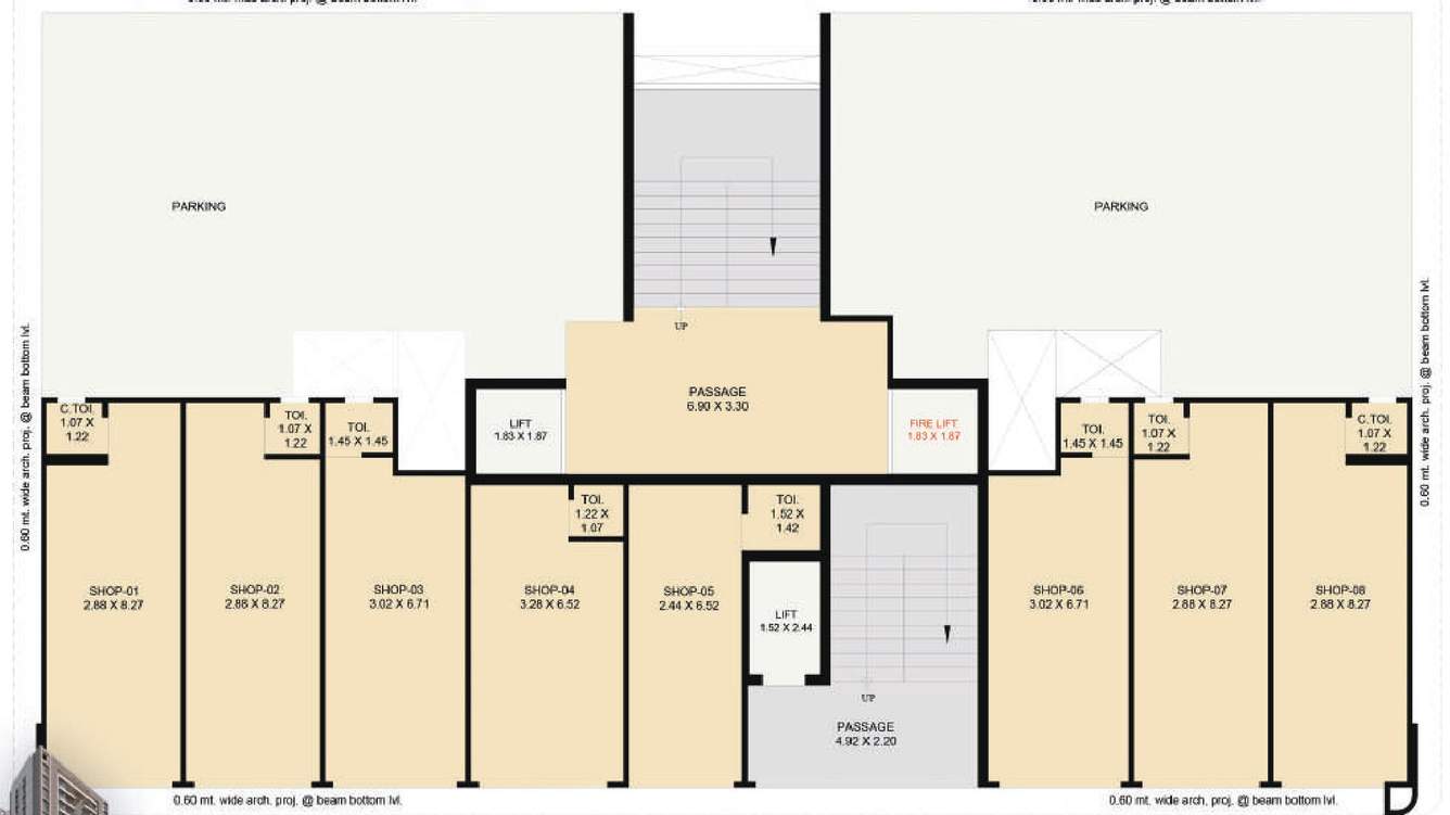 kedar hills Block A,B,C Cluster Plan for ground Floor
