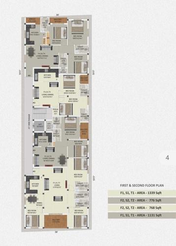  sai-nila-flats Sai Nila Flats Cluster Plan for 1st Floor