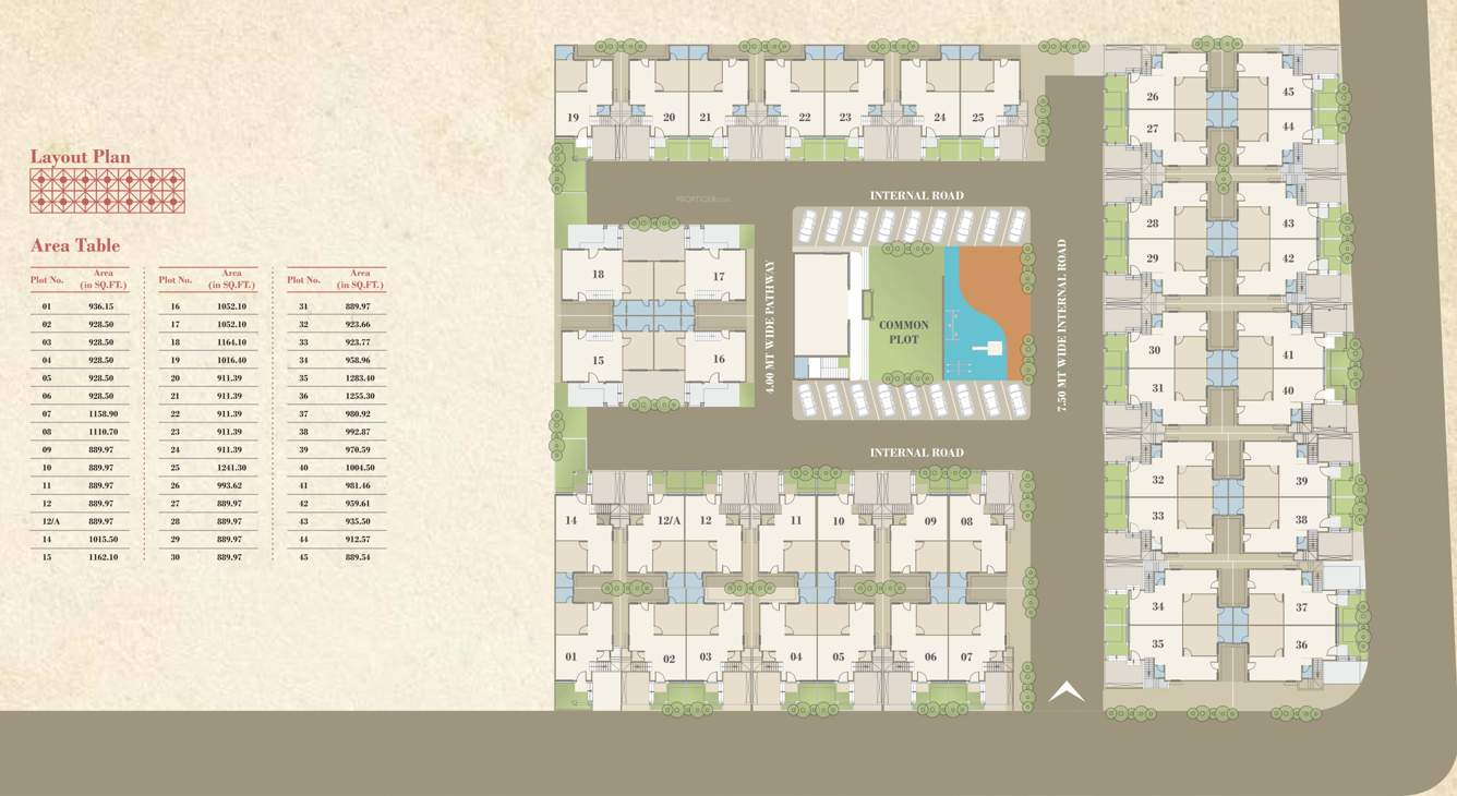  aatmiya grandvilla 14 Layout Plan