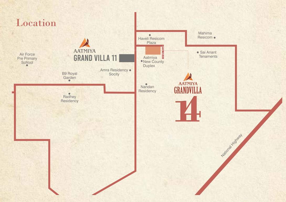  aatmiya grandvilla 14 Location Plan