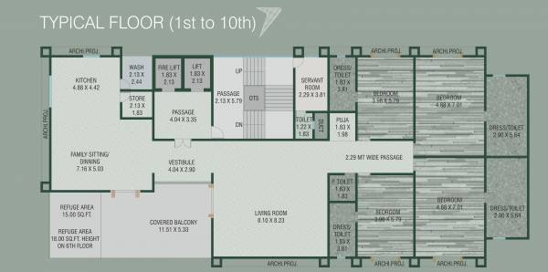 A Cluster Plan From 1st To 10th Floor crest-x A Cluster Plan From 1st To 10th Floor