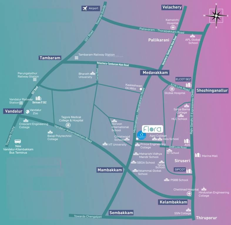  flora o2 Location Plan