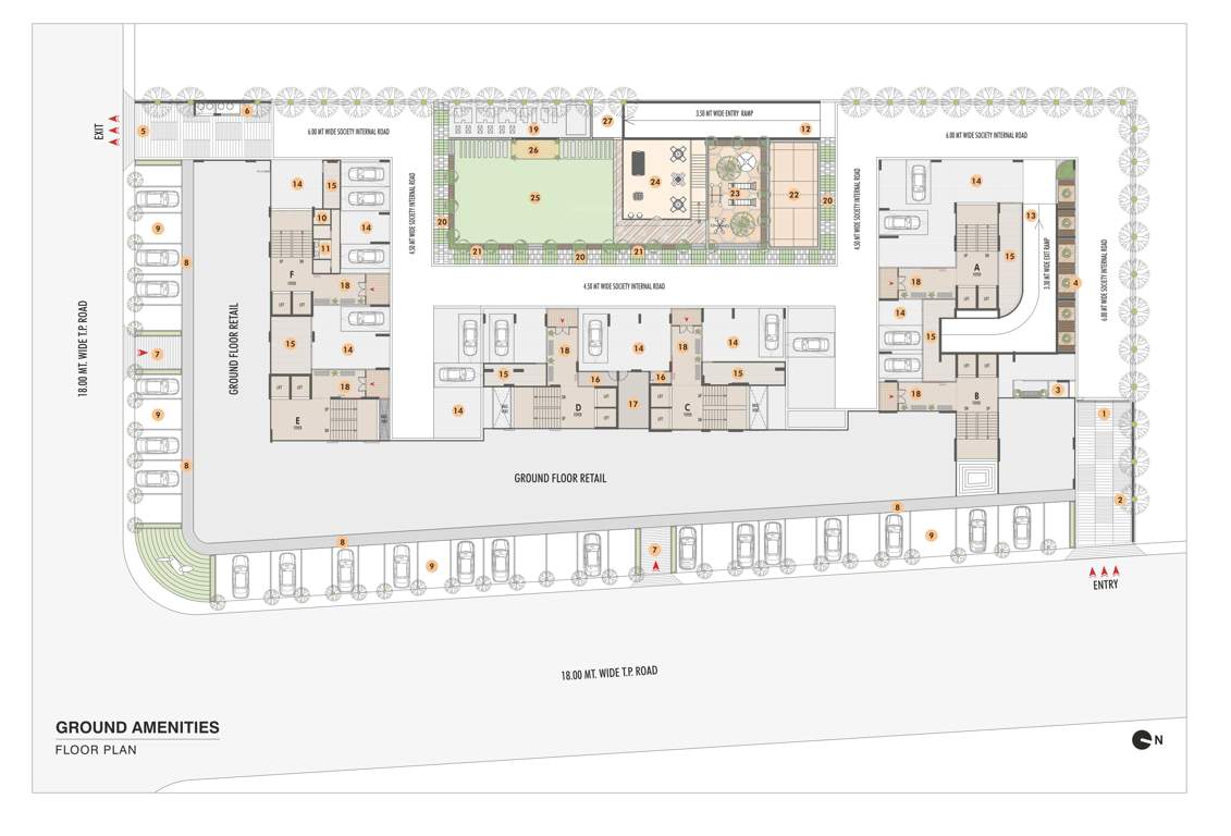  parkwest Block A To F Cluster Plan for ground Floor
