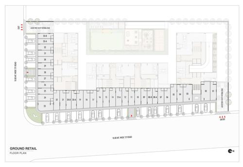  parkwest Block A To F Cluster Plan for ground Shops Floor