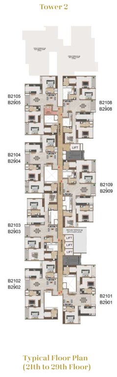  mercury phase 1 Pinnacle Apts Cluster Plan From 21th To 29th Floor