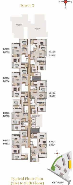 mercury phase 1 Pinnacle Apts Cluster Plan From 31th To 35th Floor