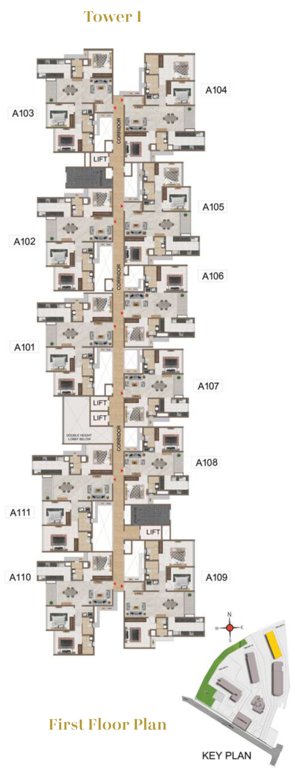  mercury phase 1 Superior Apts 1st Floor Cluster Plan