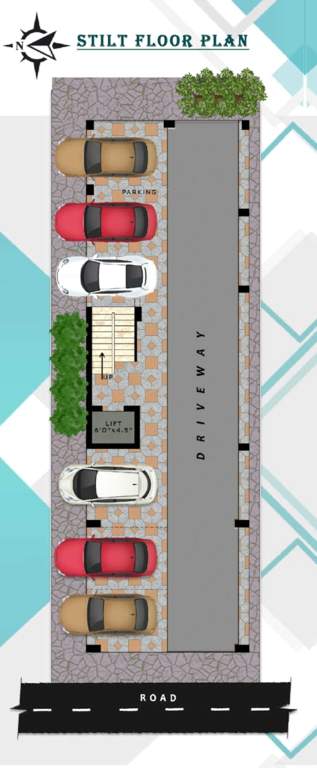  saraswathi apartments Block A To C Cluster Plan for ground Floor