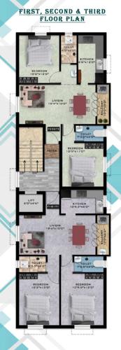  saraswathi-apartments Block A To C Cluster Plan from 1st to 3rd Floor