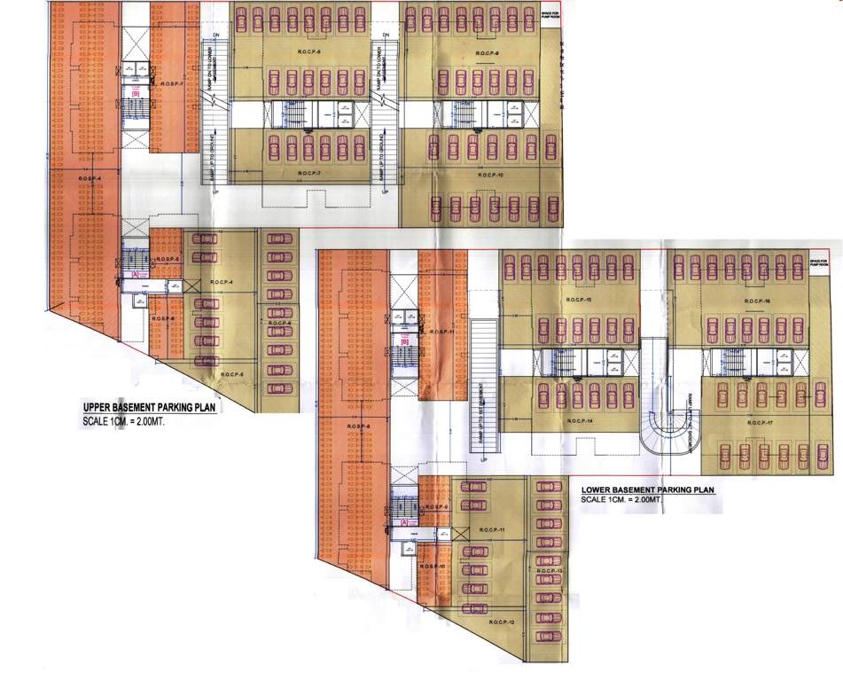 siddheshwar sky A To D Basement Cluster Plan