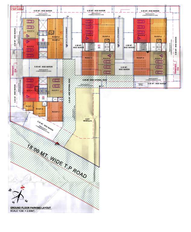 siddheshwar sky A To DCluster Plan For Ground Floor