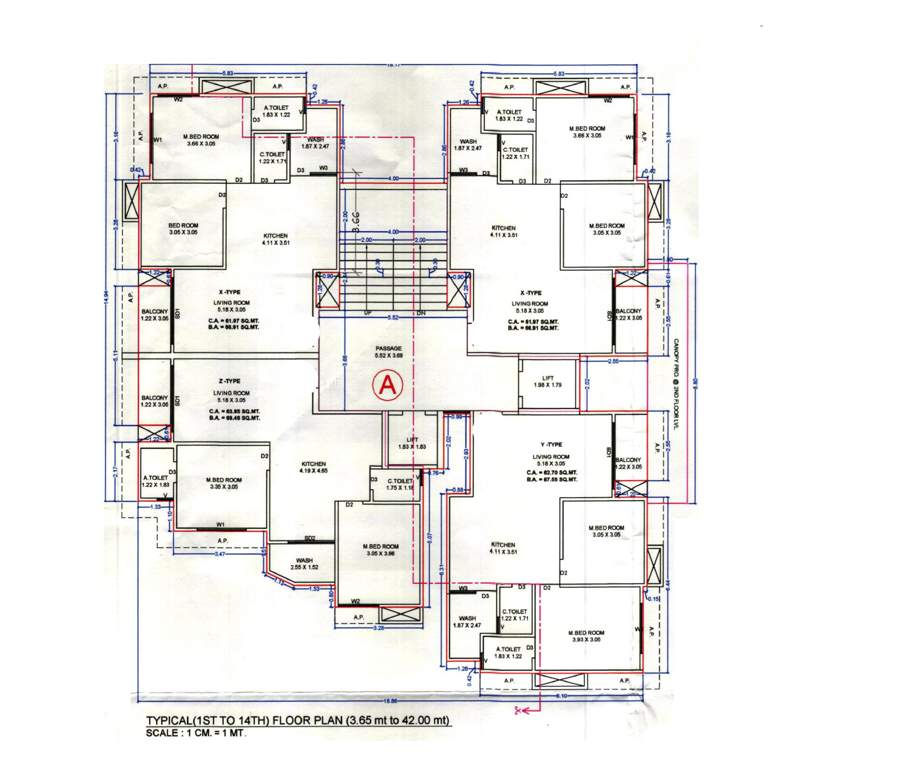 siddheshwar sky A Typical Cluster Plan