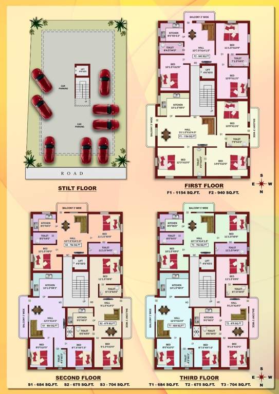  ganapathy apartments Ganapathy Apartments Cluster Plan