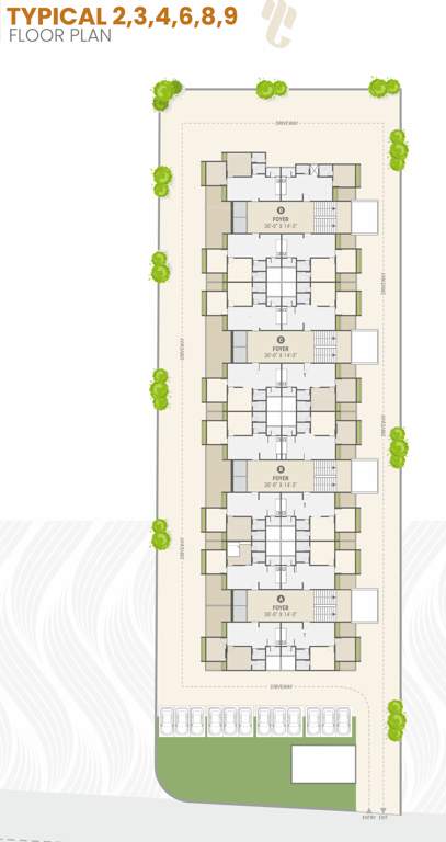  siddhi 222 A Typical Cluster Plan Expect 1st, 5th, 7th  And 10th Floor 